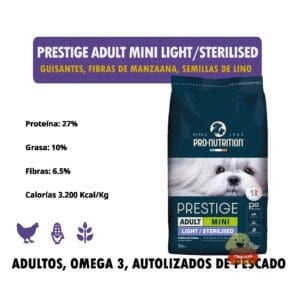 Prestige Adult mini light sterilised. - Detalles