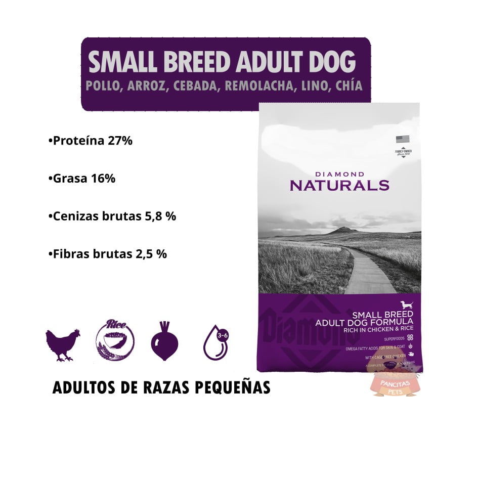 Diamond Naturals Small breed adult dog Detalle