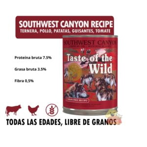 Taste of the Wild Southwest Canyon Canine Formula Lata Detalles