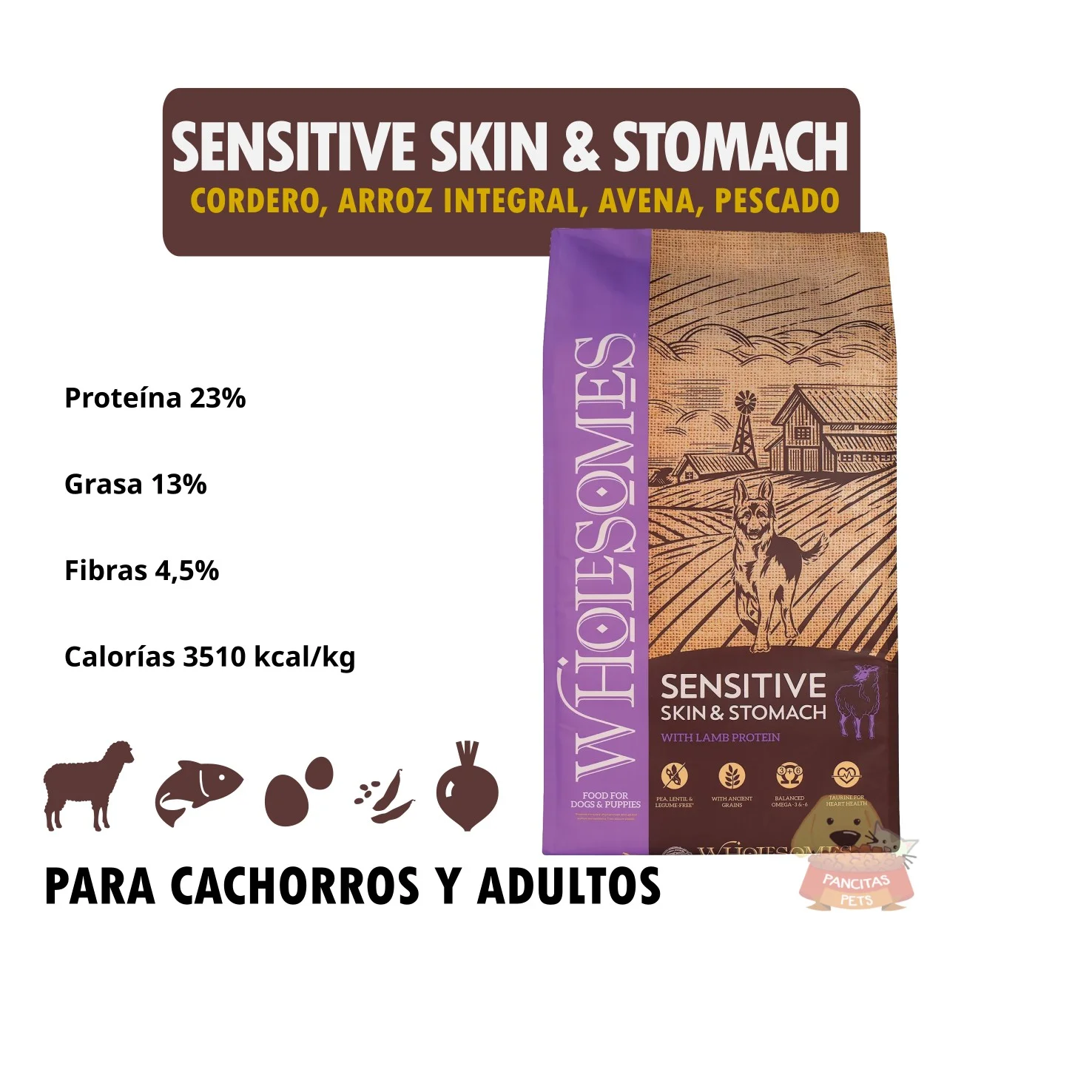 Sportmix Wholesomes Sensitive Skin & Stomach - Detalle