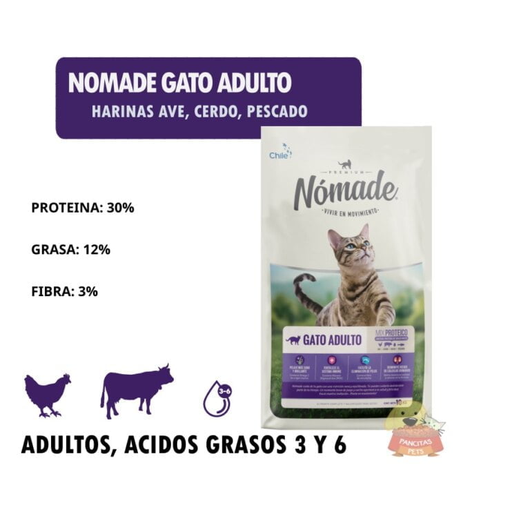 Nomade Gatos Adultos - Detalles