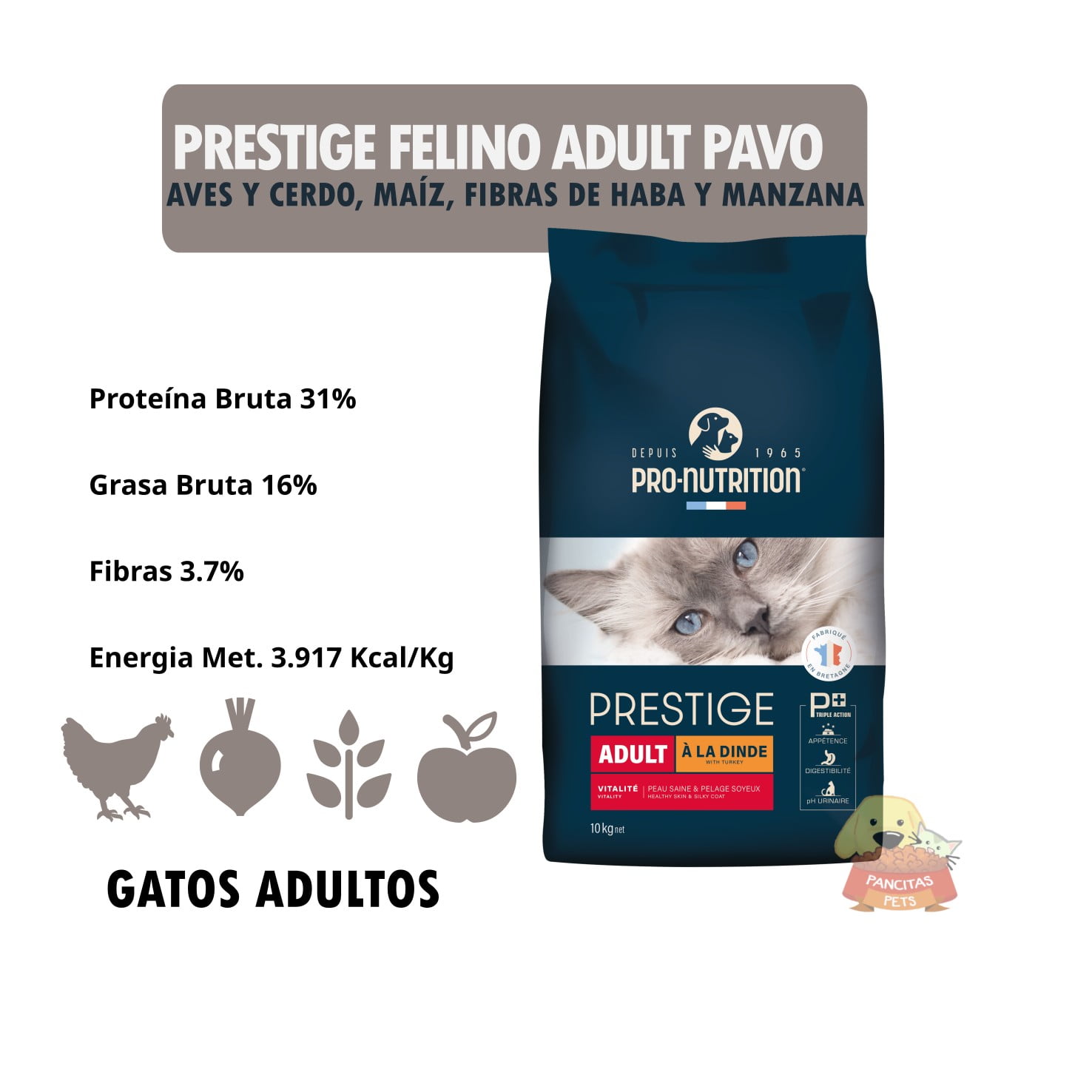Prestige Felino Adult Pavo Detalle