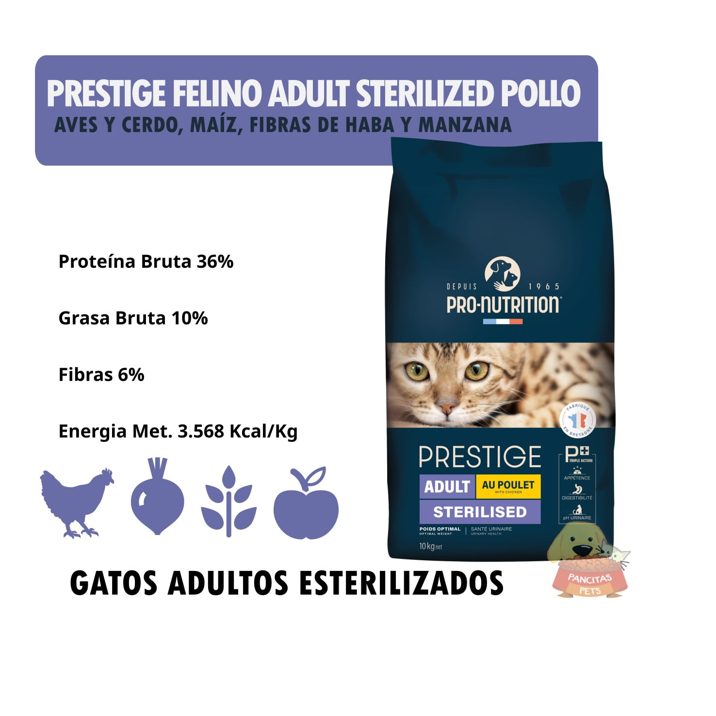 Prestige Felino Adult Sterilized Con Pollo Detalle