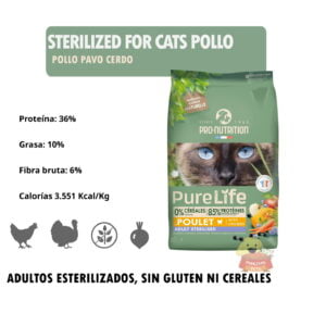 PureLife Sterilized for cats pollo Detalles