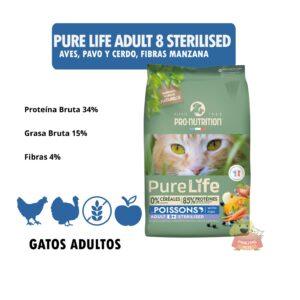 pure life cats adult 8+ sterilised Detalle