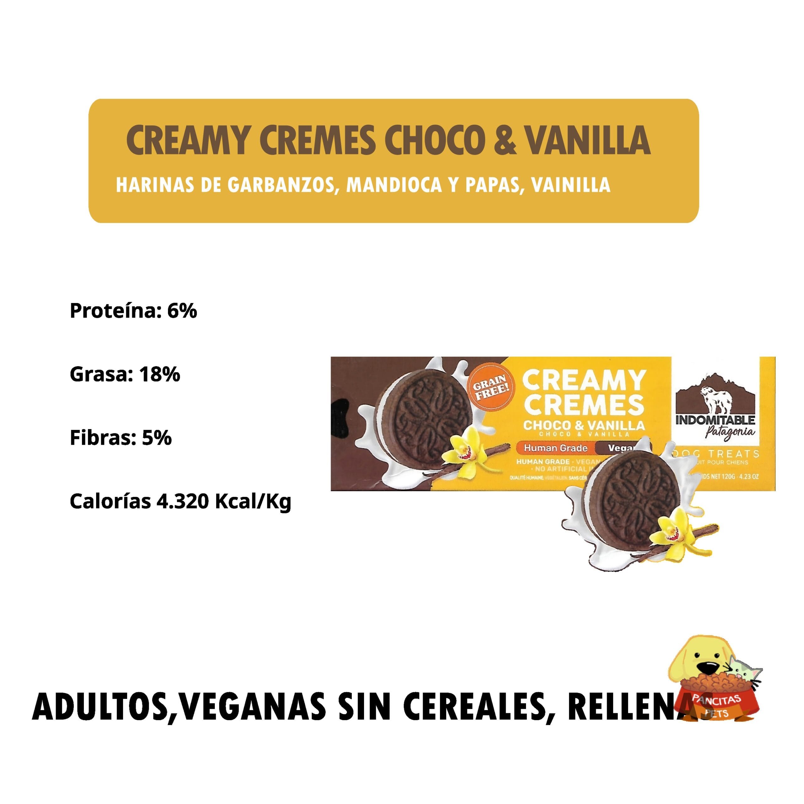 Indomitable Creamy Cremes Choco & Vanilla - Detalles