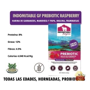 Indomitable Grain Free prebiotic Raspberry - Detalles