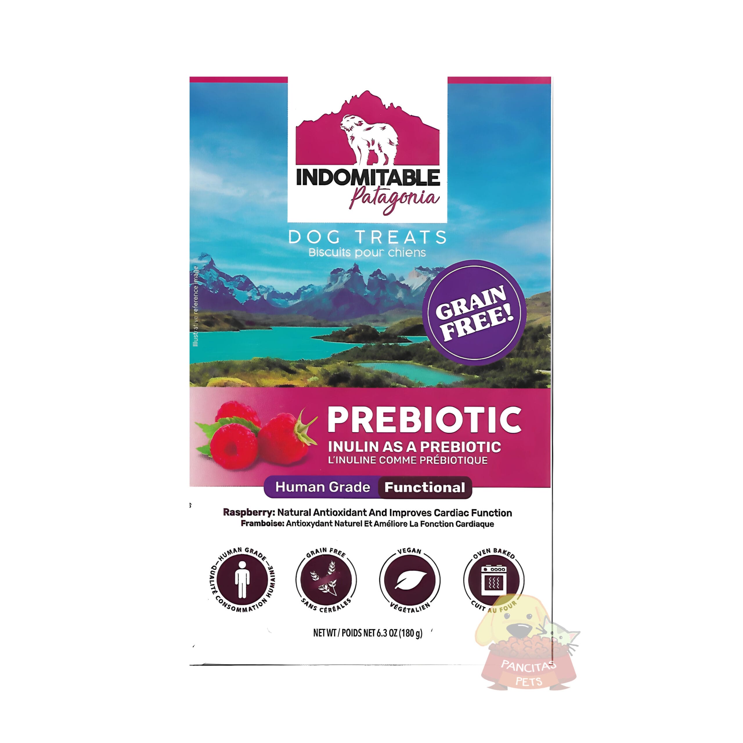 Indomitable Grain free prebiotic Rasbberry pancitaspets.cl