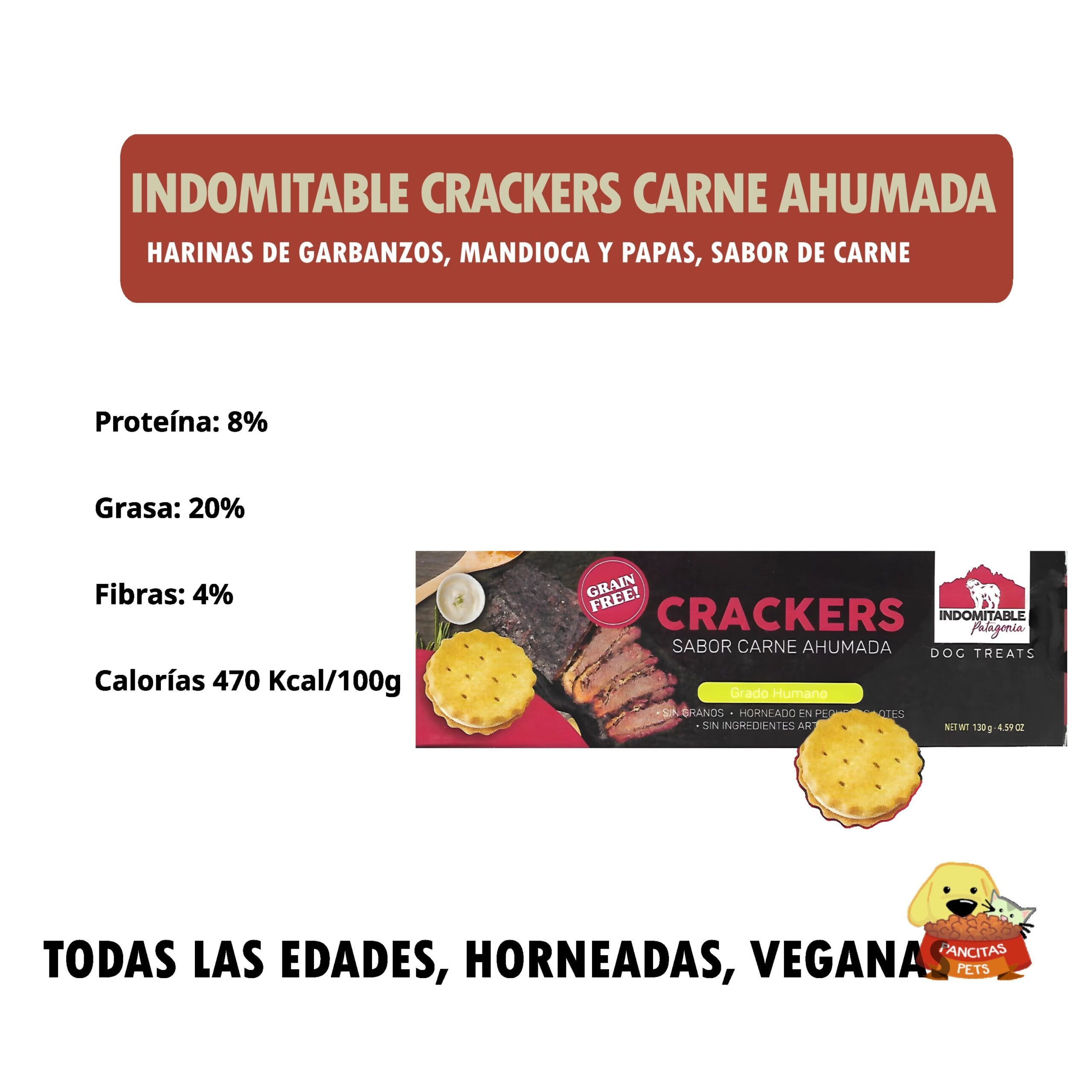 Indomitable Crackers Carne Ahumada - Detalles