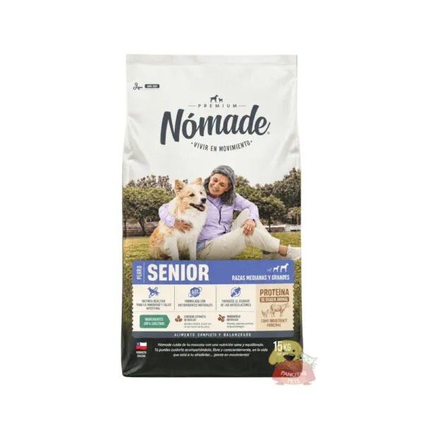 Alimento Nómade Senior para perros Pancitaspets.cl
