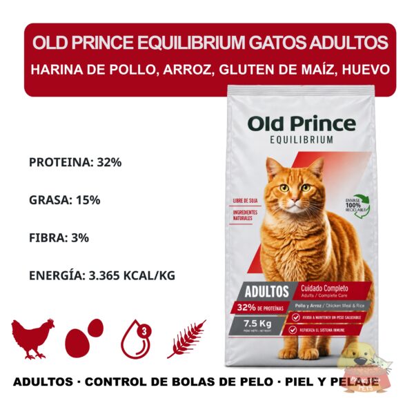 Old Prince equilibrium gatos adultos - Detalles